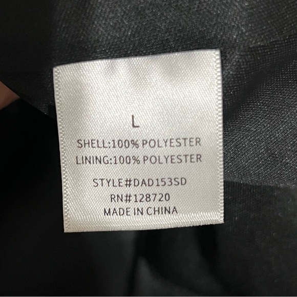 Women's Blue Rain Short Dress Ruffles Black Sheer Long Sl Elastic waist Size L - Picture 5 of 8